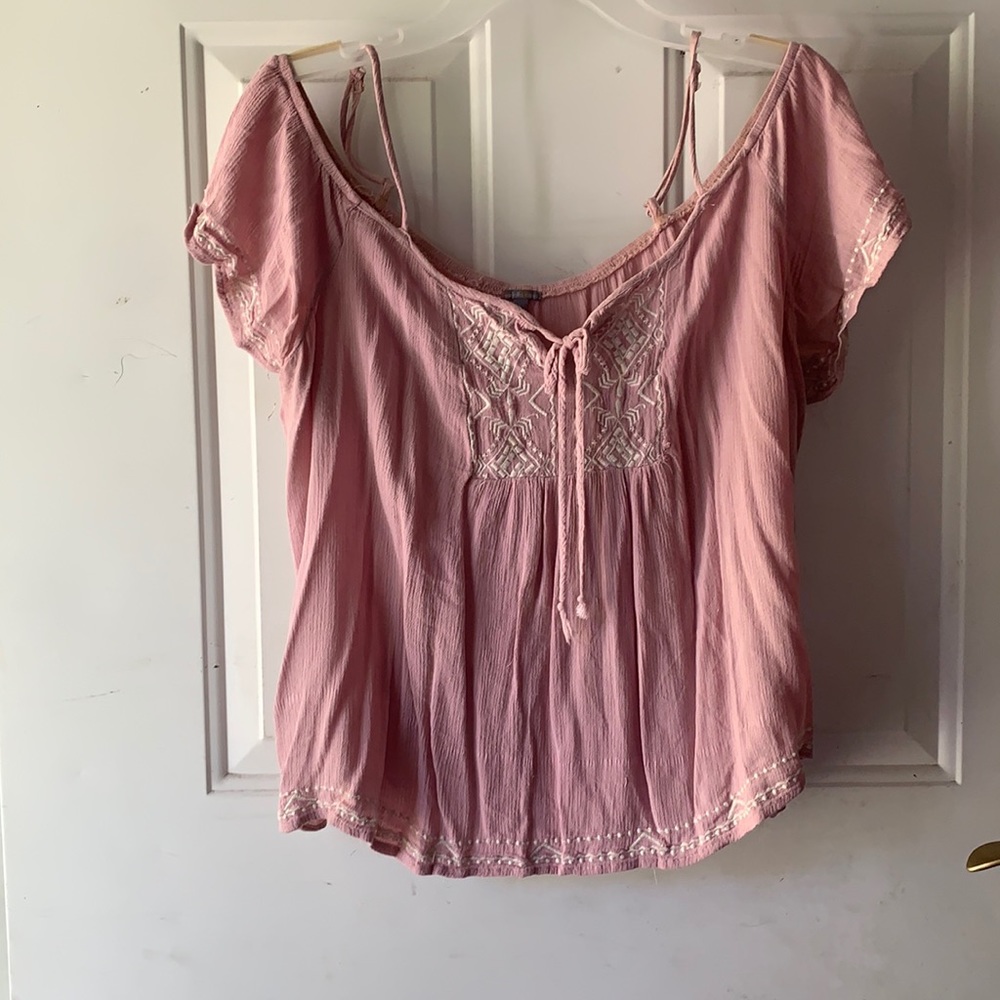 Large Purple/Pink Off the Shoulder Top